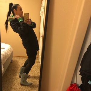 Rio Grande pointed gray blue cowboy boots 6 rare